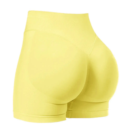 【Black Friday】Women'S Seamless Sporty Yoga Shorts with V-Shaped Waistband, Tight-Fit Butt-Enhancing Design for Running and Fitness