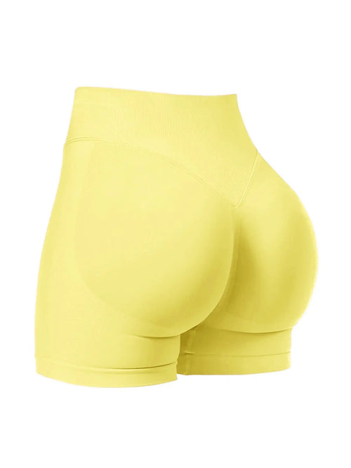 【Black Friday】Women'S Seamless Sporty Yoga Shorts with V-Shaped Waistband, Tight-Fit Butt-Enhancing Design for Running and Fitness